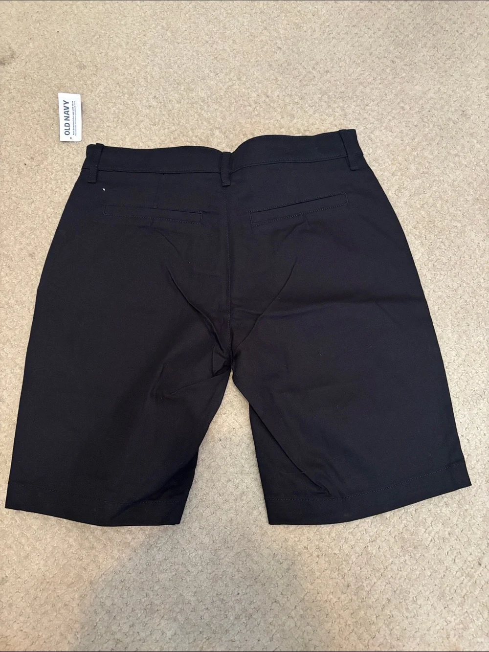 NEW Old Navy Girl’s Black Flat-Front Chino Uniform Shorts
